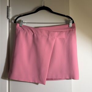 Mango Blush Pink Wrap Mini Skirt